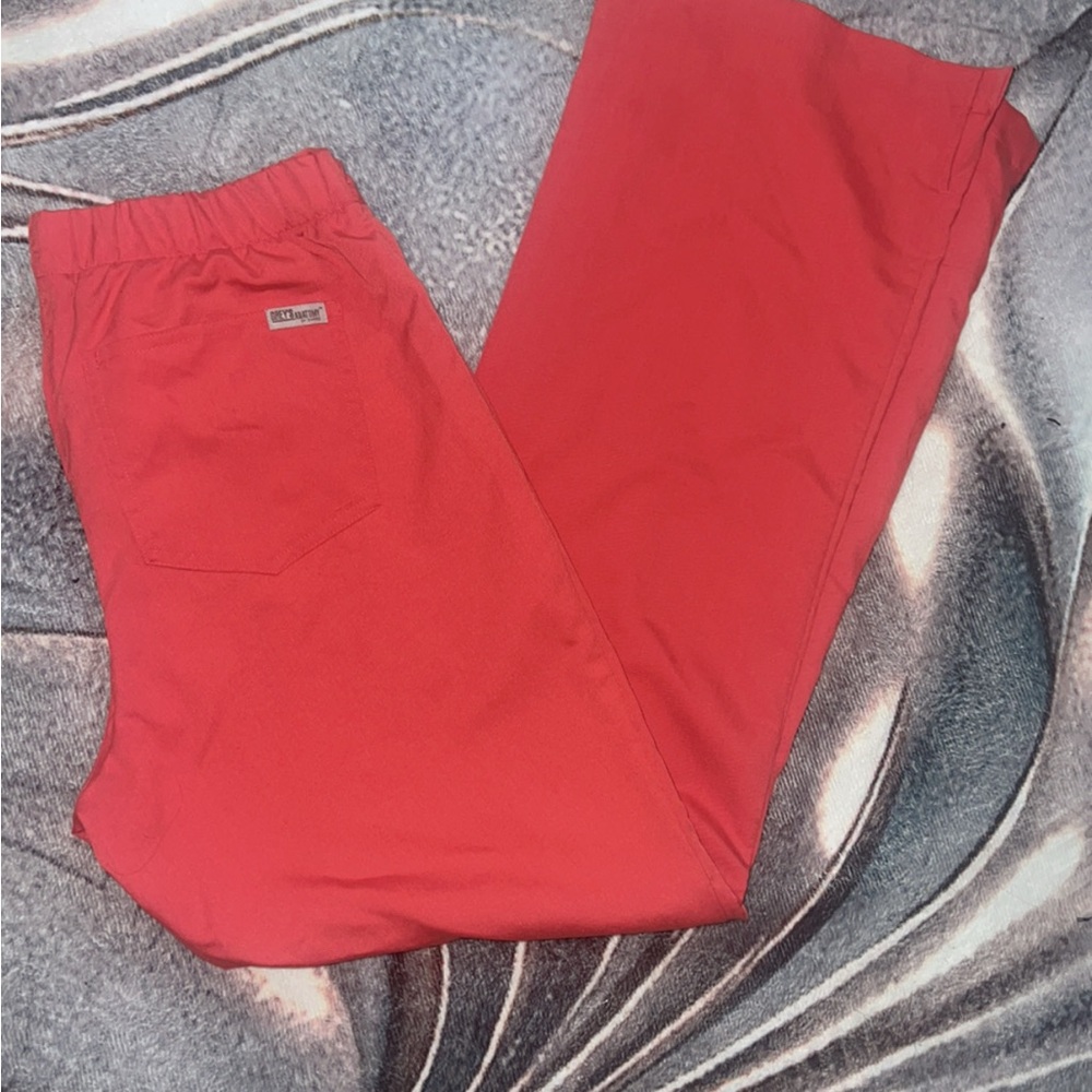 Grey's Anatomy Burnt Orange Elastic-Waist Joggers with Back Pocket
